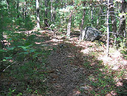 The Purple Sun rock from the trail