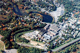 Modern aerial view looking north