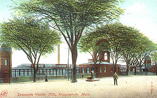 Saxonville Mills post card view circa 1907